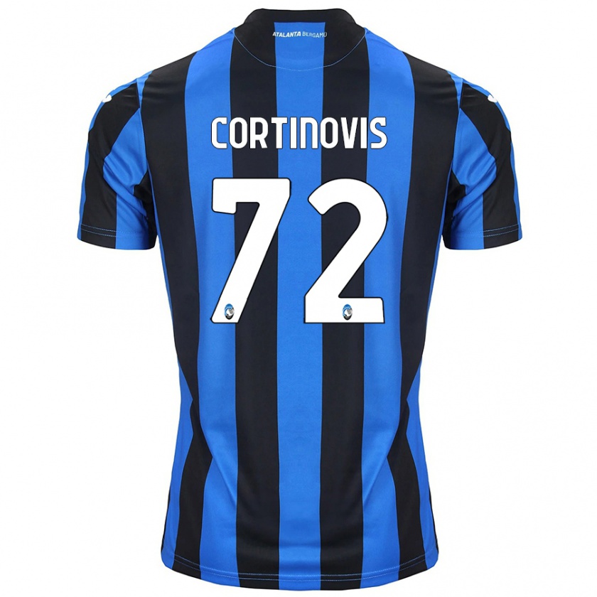 Kandiny Kinder Alessandro Cortinovis #72 Blau Schwarz Heimtrikot Trikot 2024/25 T-Shirt