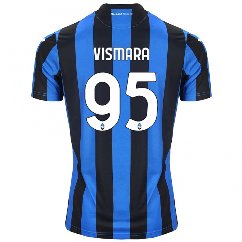 Kandiny Kinder Paolo Vismara #95 Blau Schwarz Heimtrikot Trikot 2024/25 T-Shirt