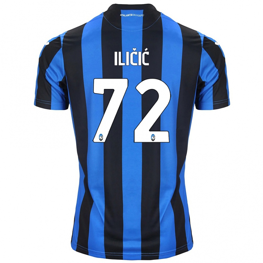 Kandiny Kinder Josip Ilicic #72 Blau Schwarz Heimtrikot Trikot 2024/25 T-Shirt