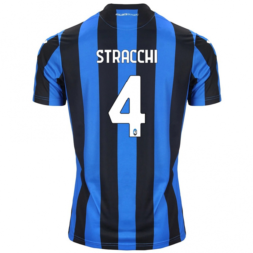 Kandiny Kinder Daniela Stracchi #4 Blau Schwarz Heimtrikot Trikot 2024/25 T-Shirt