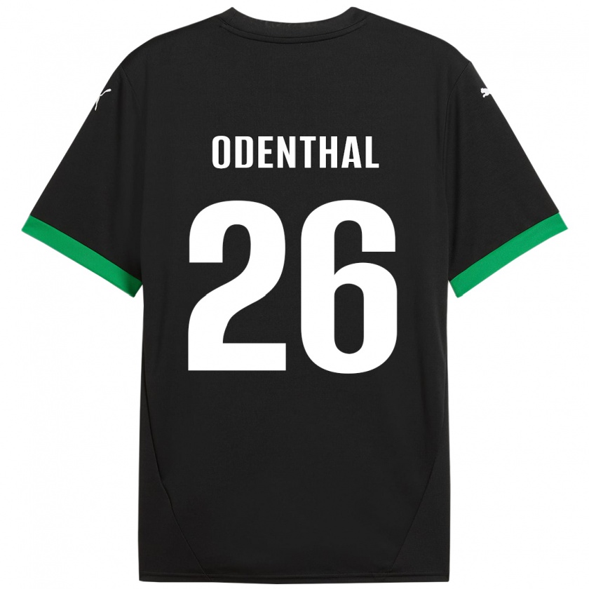 Kandiny Kinder Cas Odenthal #26 Schwarz Dunkelgrün Heimtrikot Trikot 2024/25 T-Shirt