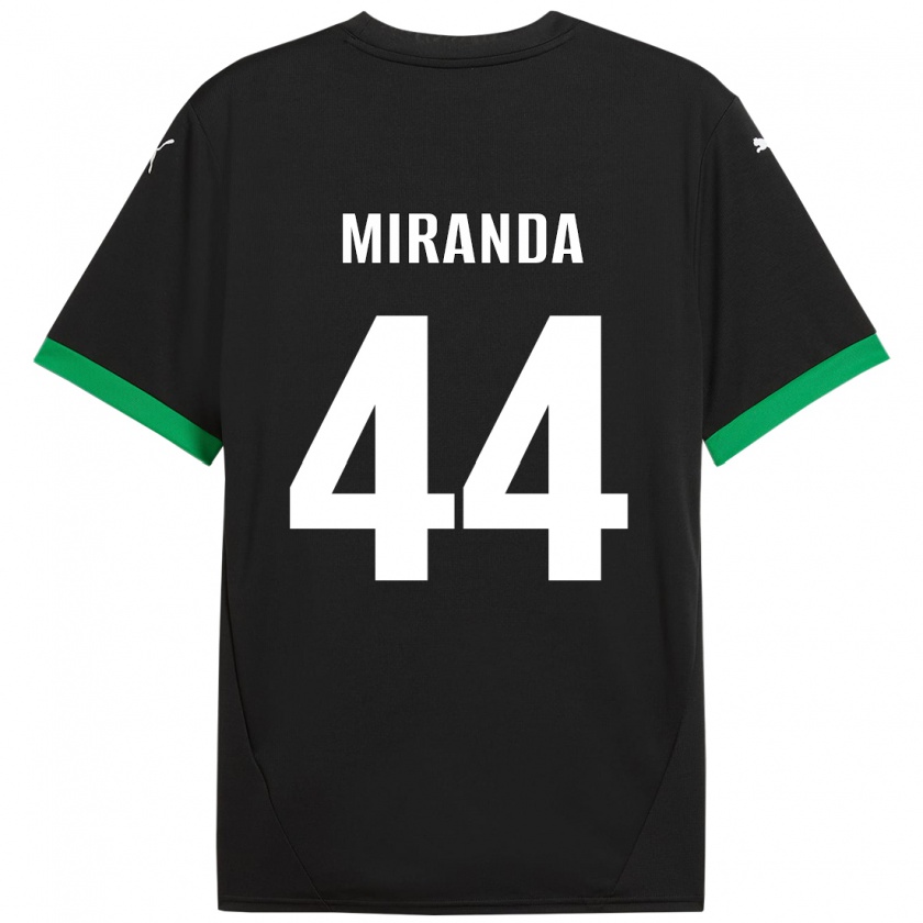 Kandiny Kinder Kevin Miranda #44 Schwarz Dunkelgrün Heimtrikot Trikot 2024/25 T-Shirt