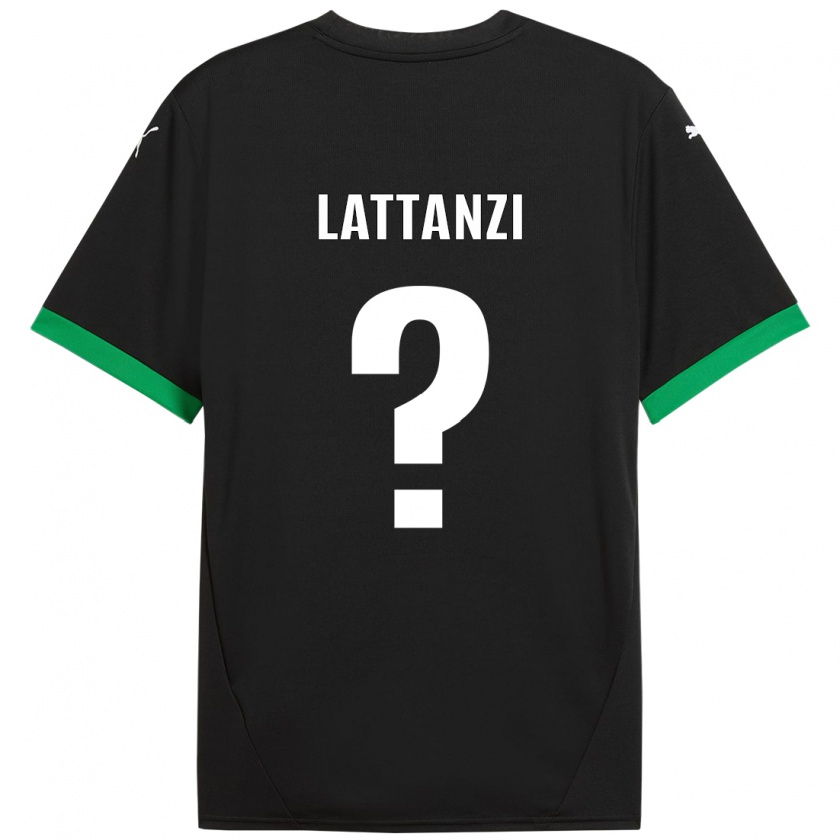 Kandiny Kinder Luca Lattanzi #0 Schwarz Dunkelgrün Heimtrikot Trikot 2024/25 T-Shirt