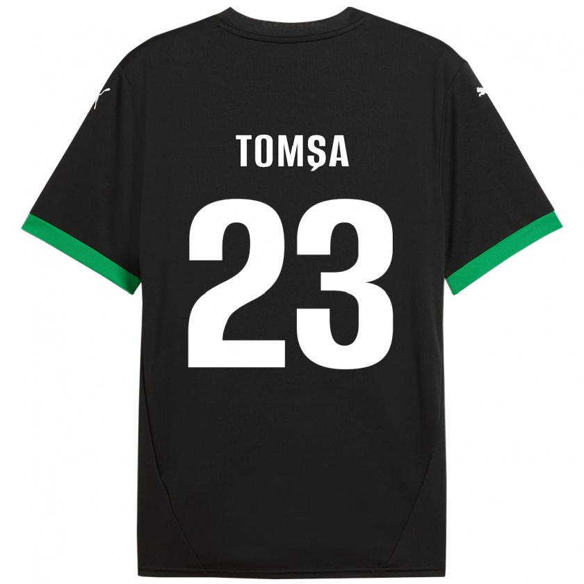 Kandiny Kinder Troy Tomșa #23 Schwarz Dunkelgrün Heimtrikot Trikot 2024/25 T-Shirt