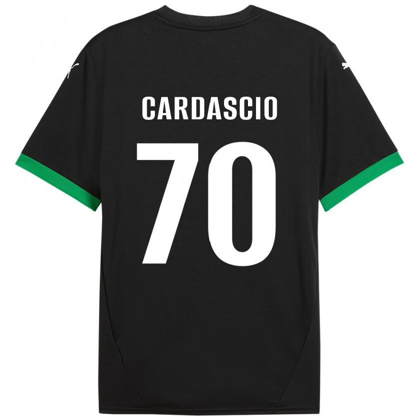 Kandiny Kinder Alessandro Cardascio #70 Schwarz Dunkelgrün Heimtrikot Trikot 2024/25 T-Shirt