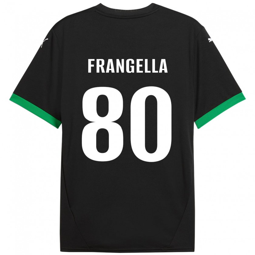 Kandiny Kinder Christian Frangella #80 Schwarz Dunkelgrün Heimtrikot Trikot 2024/25 T-Shirt