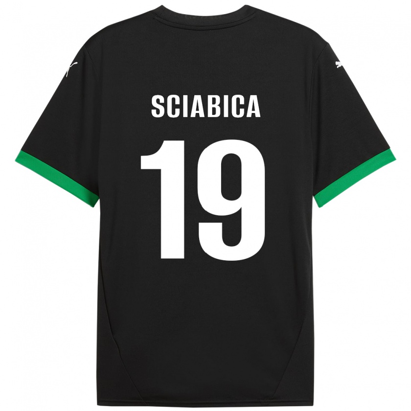 Kandiny Kinder Manuela Sciabica #19 Schwarz Dunkelgrün Heimtrikot Trikot 2024/25 T-Shirt