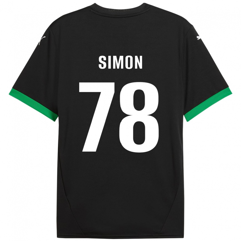 Kandiny Kinder Bénédicte Simon #78 Schwarz Dunkelgrün Heimtrikot Trikot 2024/25 T-Shirt