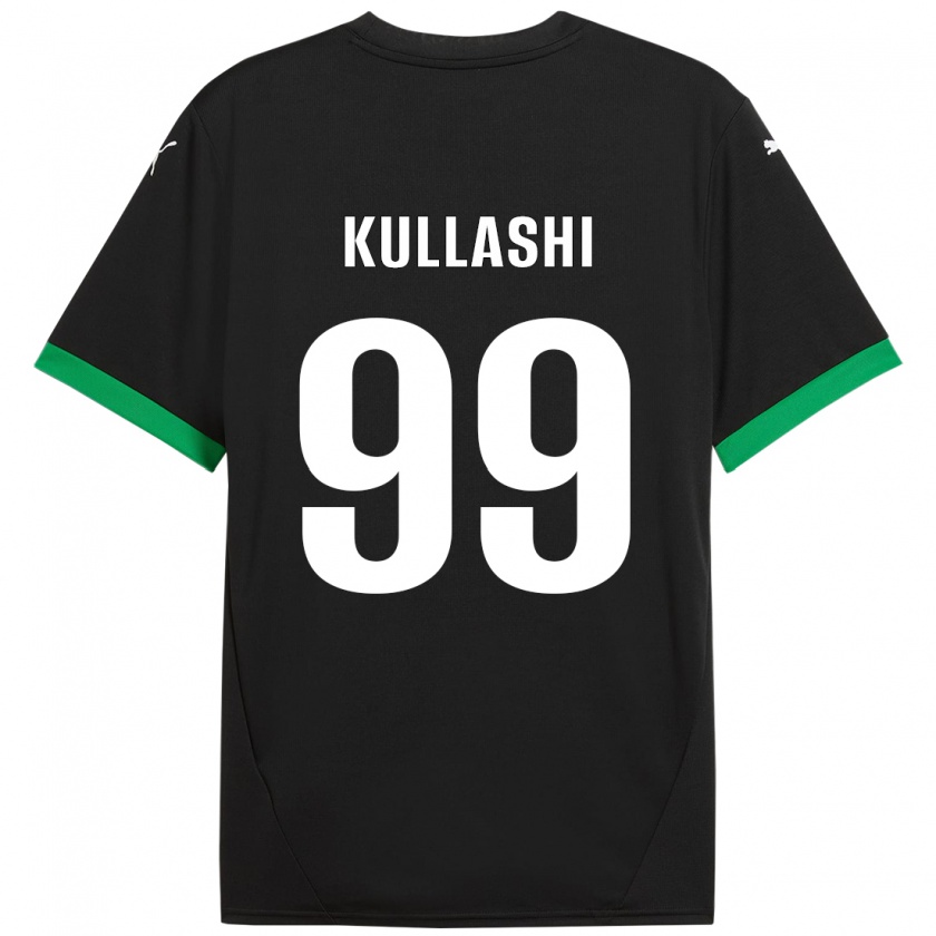 Kandiny Kinder Loreta Kullashi #99 Schwarz Dunkelgrün Heimtrikot Trikot 2024/25 T-Shirt