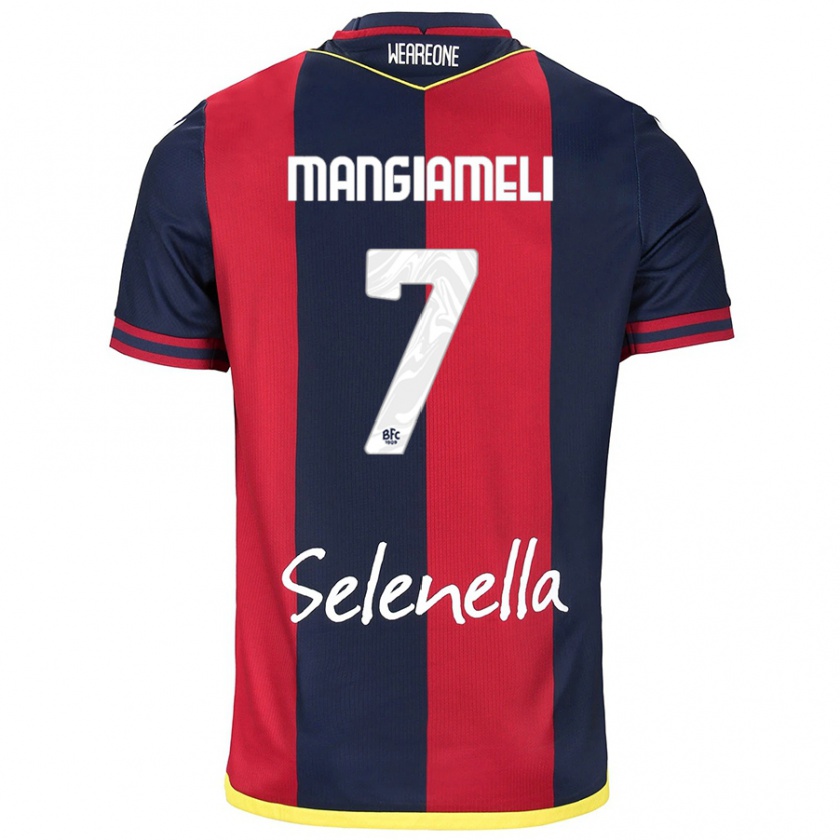 Kandiny Kinder Federico Mangiameli #7 Rot Königsblau Heimtrikot Trikot 2024/25 T-Shirt