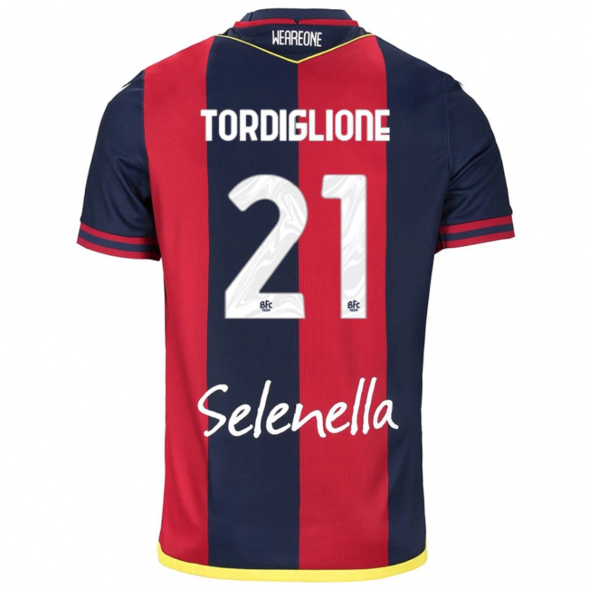 Kandiny Kinder Nicolò Tordiglione #21 Rot Königsblau Heimtrikot Trikot 2024/25 T-Shirt