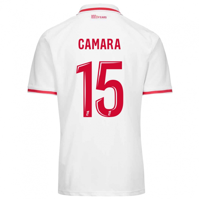 Kandiny Kinder Lamine Camara #15 Weiß Rot Heimtrikot Trikot 2024/25 T-Shirt