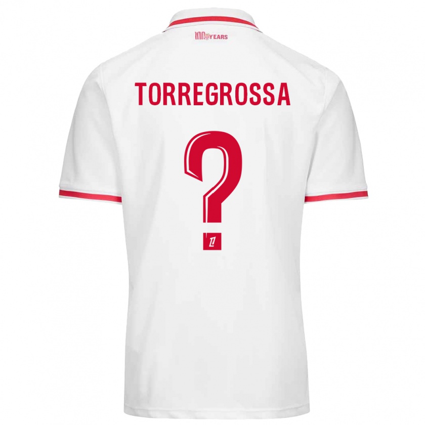 Kandiny Kinder Hugo Torregrossa #0 Weiß Rot Heimtrikot Trikot 2024/25 T-Shirt