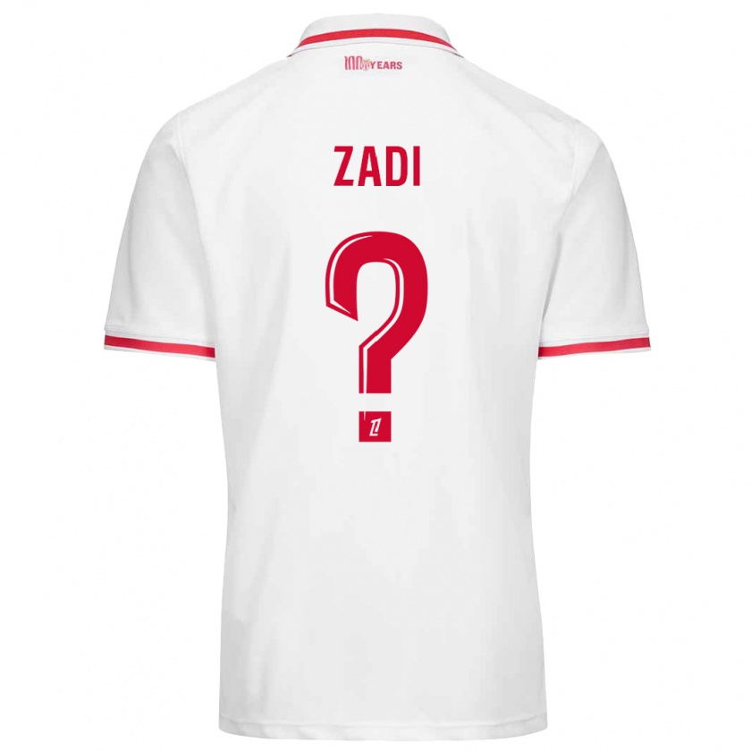 Kandiny Kinder Alain Zadi #0 Weiß Rot Heimtrikot Trikot 2024/25 T-Shirt