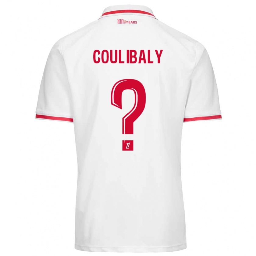 Kandiny Kinder Mamadou Coulibaly #0 Weiß Rot Heimtrikot Trikot 2024/25 T-Shirt