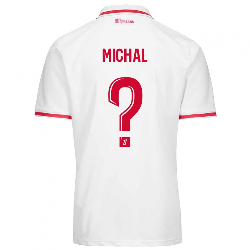 Kandiny Kinder Lucas Michal #0 Weiß Rot Heimtrikot Trikot 2024/25 T-Shirt