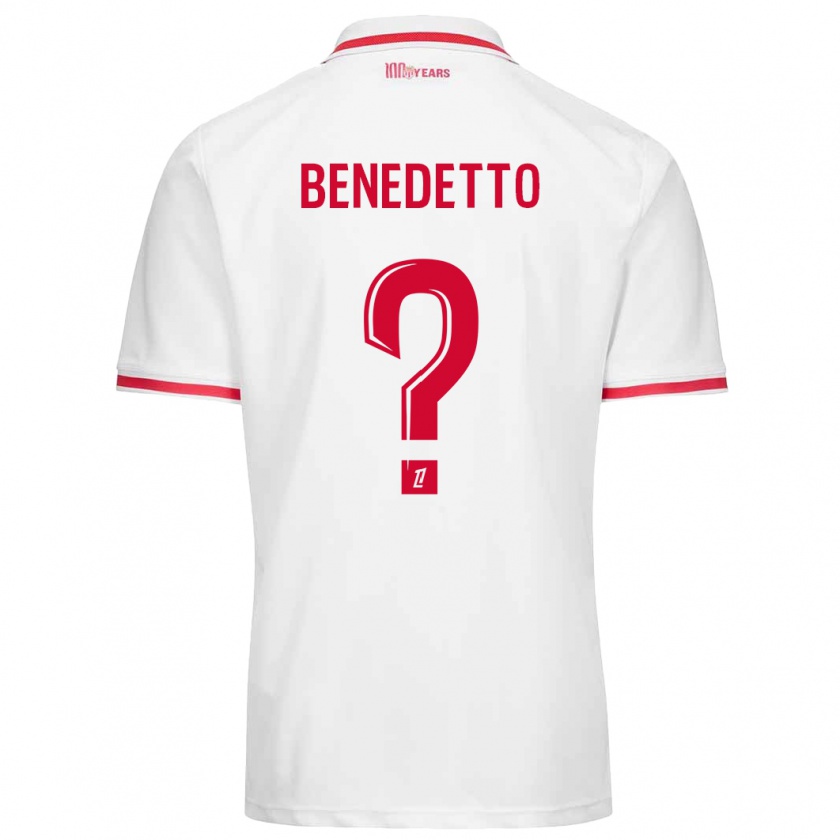 Kandiny Kinder Antéo Benedetto #0 Weiß Rot Heimtrikot Trikot 2024/25 T-Shirt