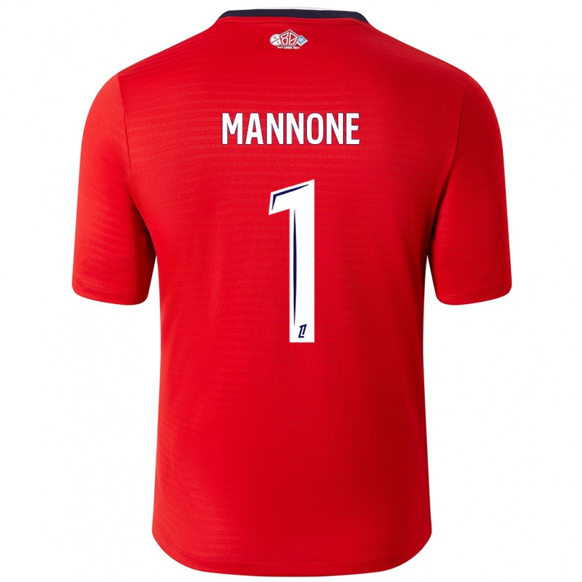 Kandiny Kinder Vito Mannone #1 Rot Weiß Heimtrikot Trikot 2024/25 T-Shirt