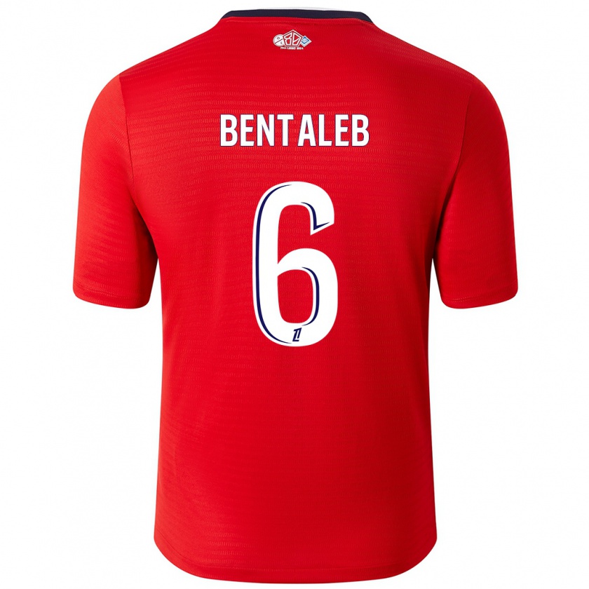 Kandiny Kinder Nabil Bentaleb #6 Rot Weiß Heimtrikot Trikot 2024/25 T-Shirt