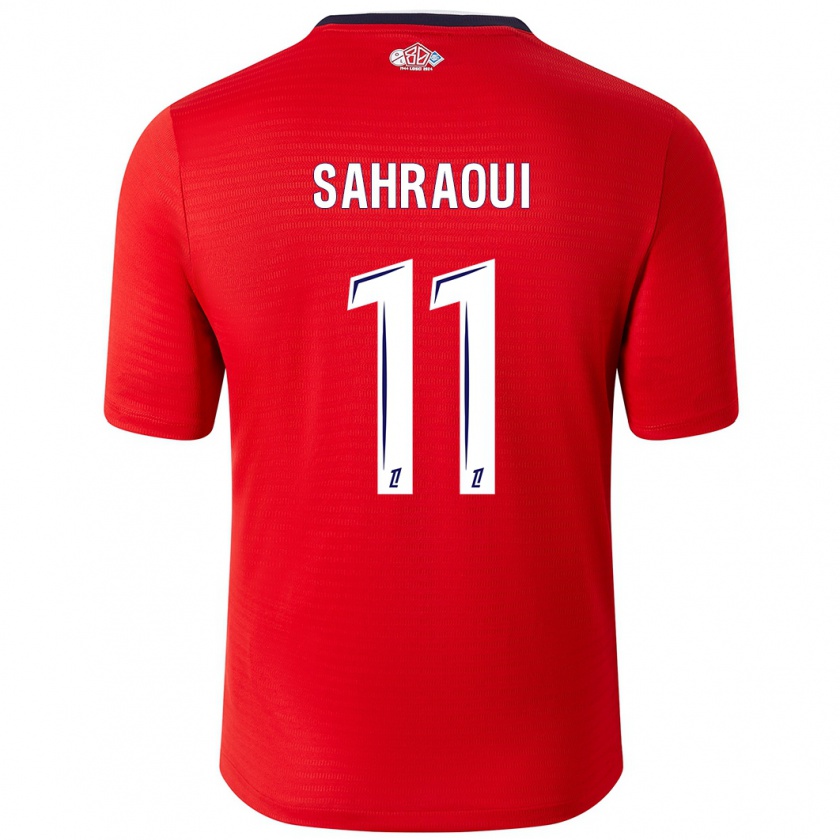 Kandiny Kinder Osame Sahraoui #11 Rot Weiß Heimtrikot Trikot 2024/25 T-Shirt