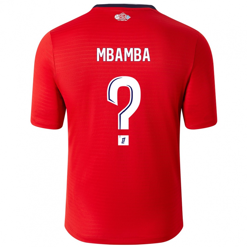 Kandiny Kinder Lucas Mbamba #0 Rot Weiß Heimtrikot Trikot 2024/25 T-Shirt