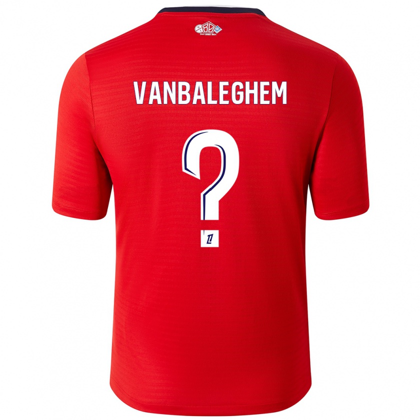 Kandiny Kinder Valentin Vanbaleghem #0 Rot Weiß Heimtrikot Trikot 2024/25 T-Shirt