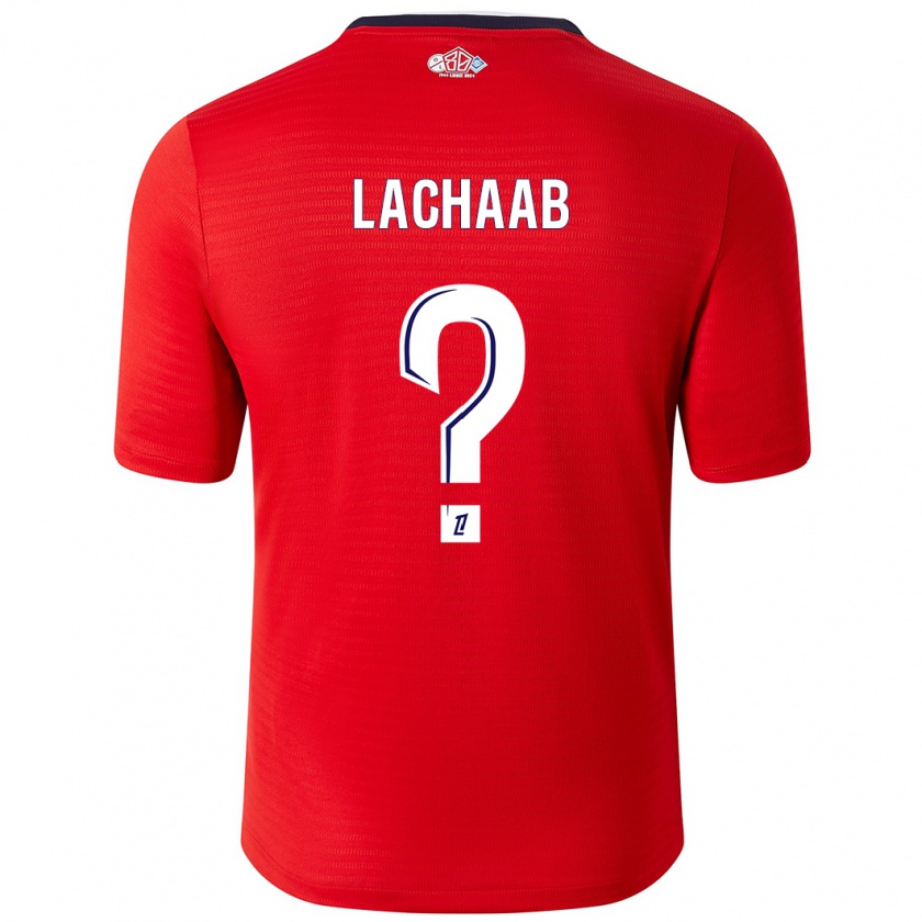 Kandiny Kinder Younes Lachaab #0 Rot Weiß Heimtrikot Trikot 2024/25 T-Shirt