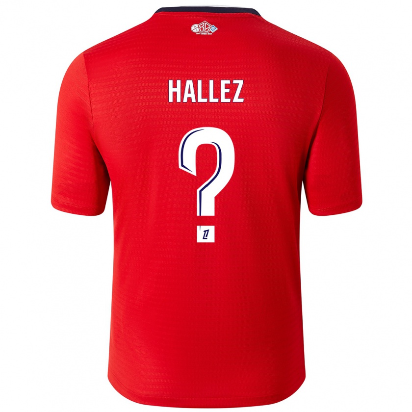 Kandiny Kinder Alexis Hallez #0 Rot Weiß Heimtrikot Trikot 2024/25 T-Shirt