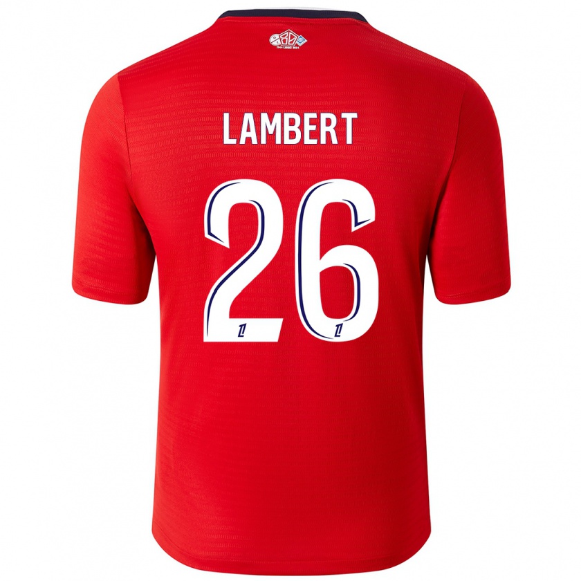 Kandiny Kinder Anaïs Lambert #26 Rot Weiß Heimtrikot Trikot 2024/25 T-Shirt