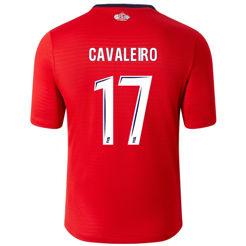 Kandiny Kinder Ivan Cavaleiro #17 Rot Weiß Heimtrikot Trikot 2024/25 T-Shirt