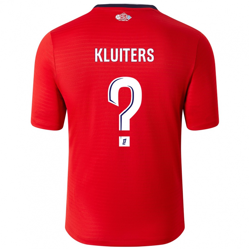 Kandiny Kinder Luuk Kluiters #0 Rot Weiß Heimtrikot Trikot 2024/25 T-Shirt