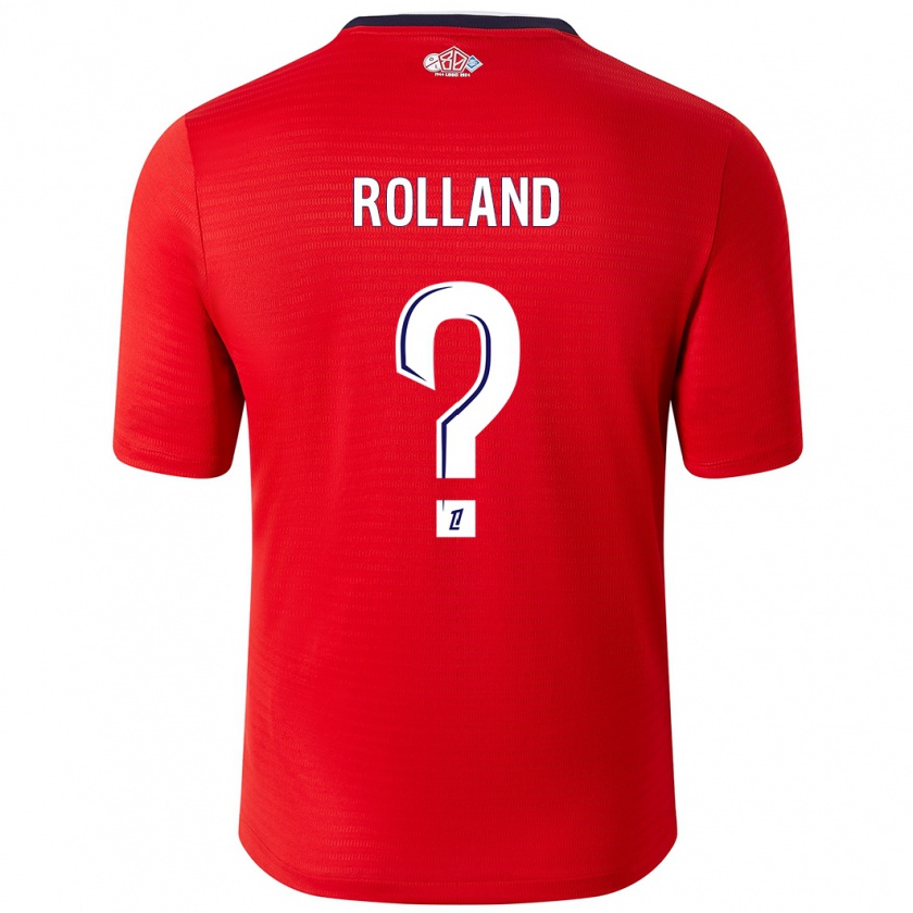 Kandiny Kinder Baptiste Rolland #0 Rot Weiß Heimtrikot Trikot 2024/25 T-Shirt