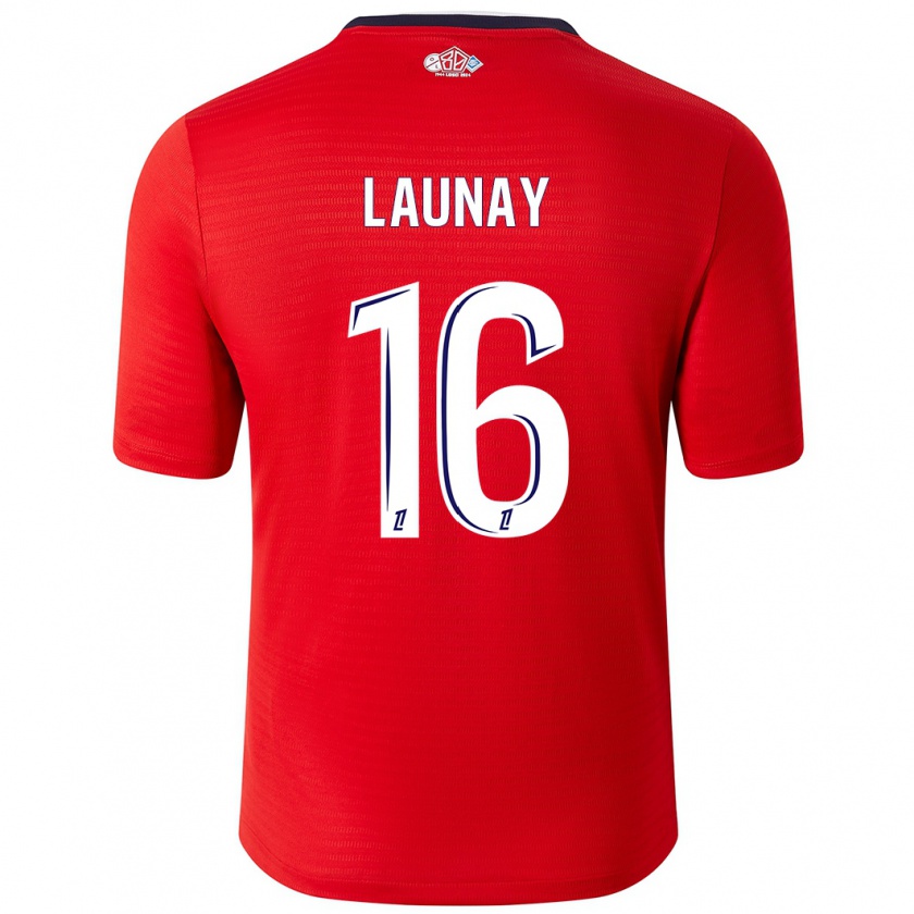 Kandiny Kinder Elisa Launay #16 Rot Weiß Heimtrikot Trikot 2024/25 T-Shirt