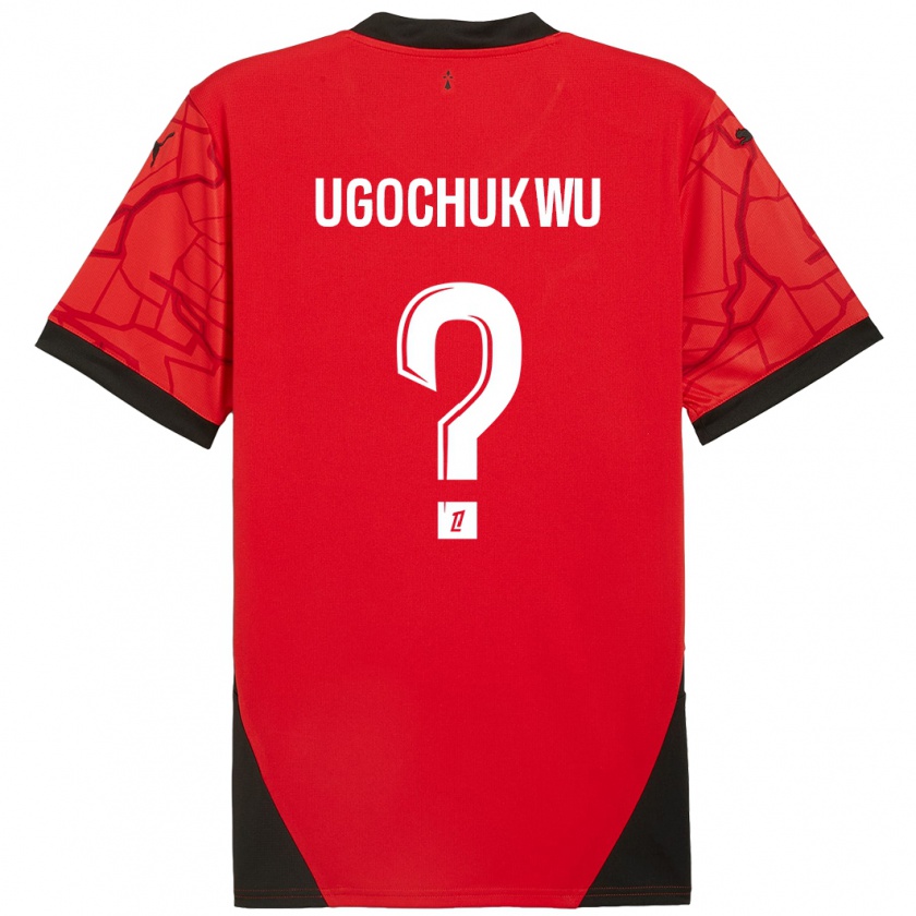 Kandiny Kinder Chibuike Ugochukwu #0 Rot Schwarz Heimtrikot Trikot 2024/25 T-Shirt