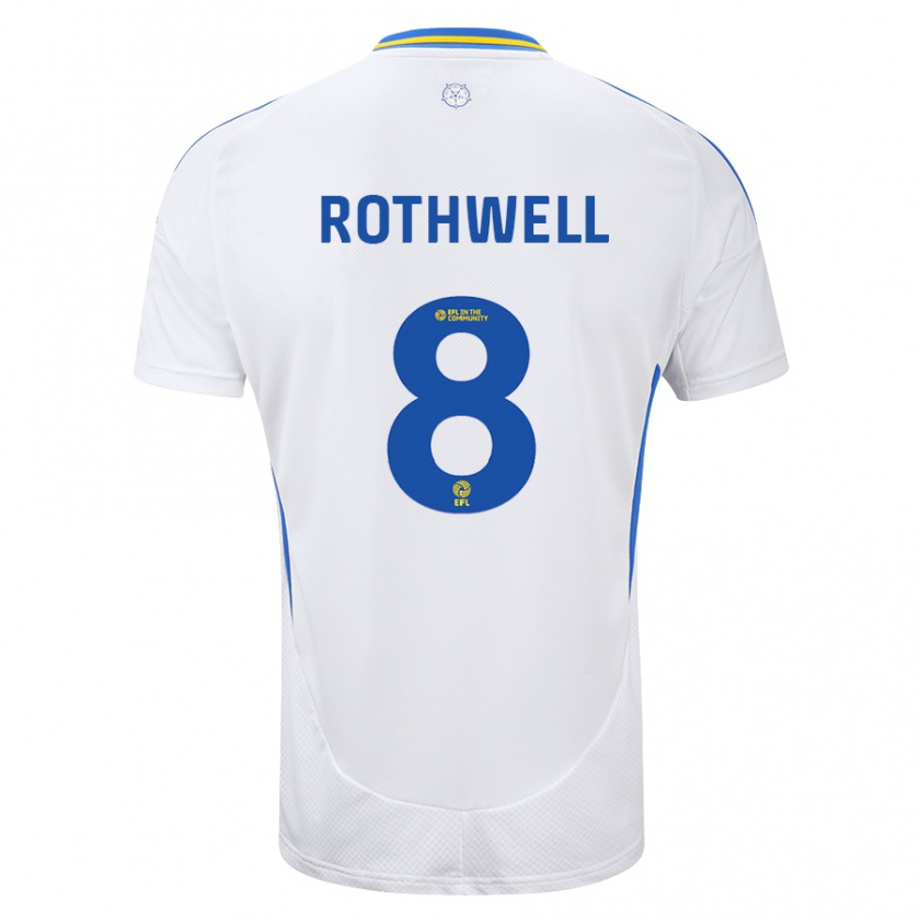 Kandiny Kinder Joe Rothwell #8 Weiß Blau Heimtrikot Trikot 2024/25 T-Shirt