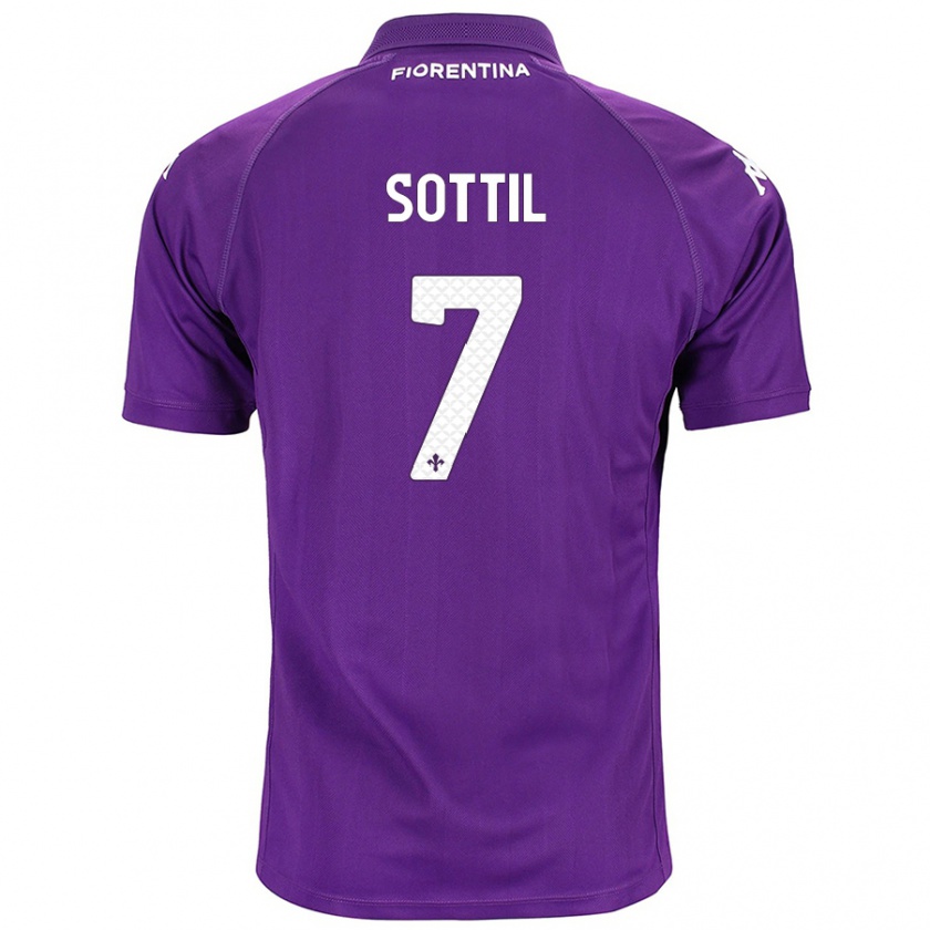 Kandiny Kinder Riccardo Sottil #7 Violett Heimtrikot Trikot 2024/25 T-Shirt