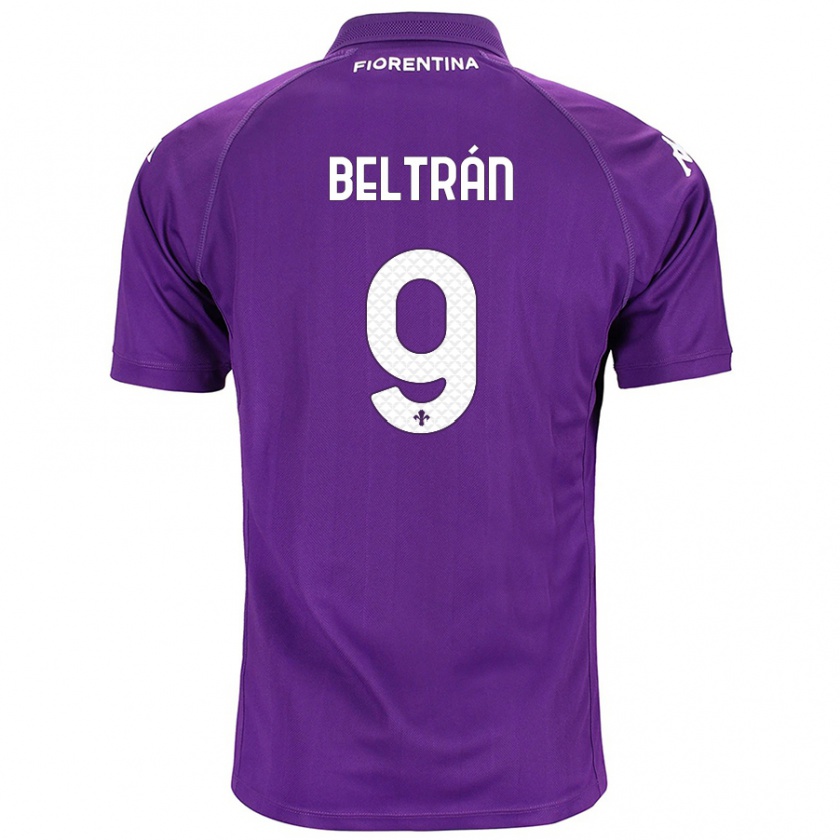 Kandiny Kinder Lucas Beltrán #9 Violett Heimtrikot Trikot 2024/25 T-Shirt