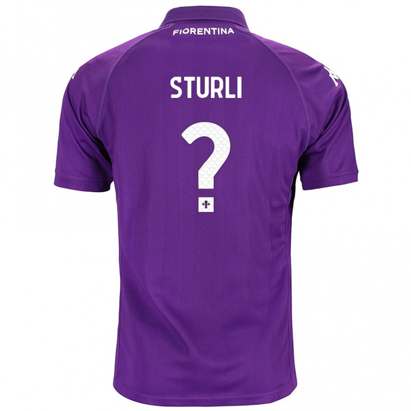 Kandiny Kinder Edoardo Sturli #0 Violett Heimtrikot Trikot 2024/25 T-Shirt