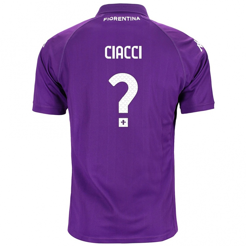 Kandiny Kinder Niccolò Ciacci #0 Violett Heimtrikot Trikot 2024/25 T-Shirt