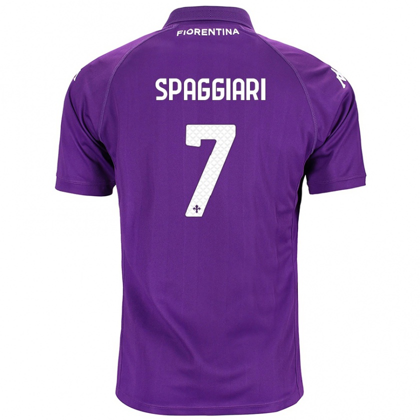 Kandiny Kinder Riccardo Spaggiari #7 Violett Heimtrikot Trikot 2024/25 T-Shirt