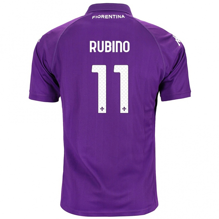 Kandiny Kinder Tommaso Rubino #11 Violett Heimtrikot Trikot 2024/25 T-Shirt