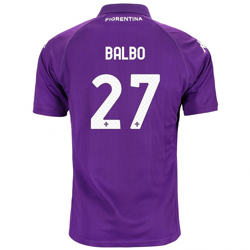 Kandiny Kinder Luis Balbo #27 Violett Heimtrikot Trikot 2024/25 T-Shirt