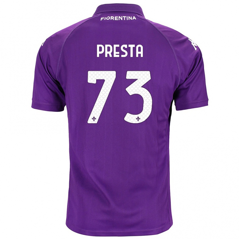 Kandiny Kinder Francesco Presta #73 Violett Heimtrikot Trikot 2024/25 T-Shirt