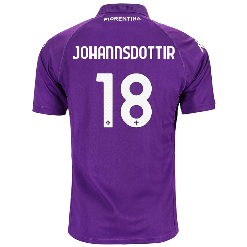 Kandiny Kinder Alexandra Jóhannsdóttir #18 Violett Heimtrikot Trikot 2024/25 T-Shirt