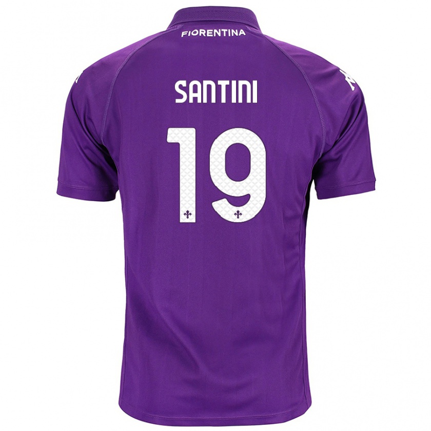 Kandiny Kinder Margherita Santini #19 Violett Heimtrikot Trikot 2024/25 T-Shirt