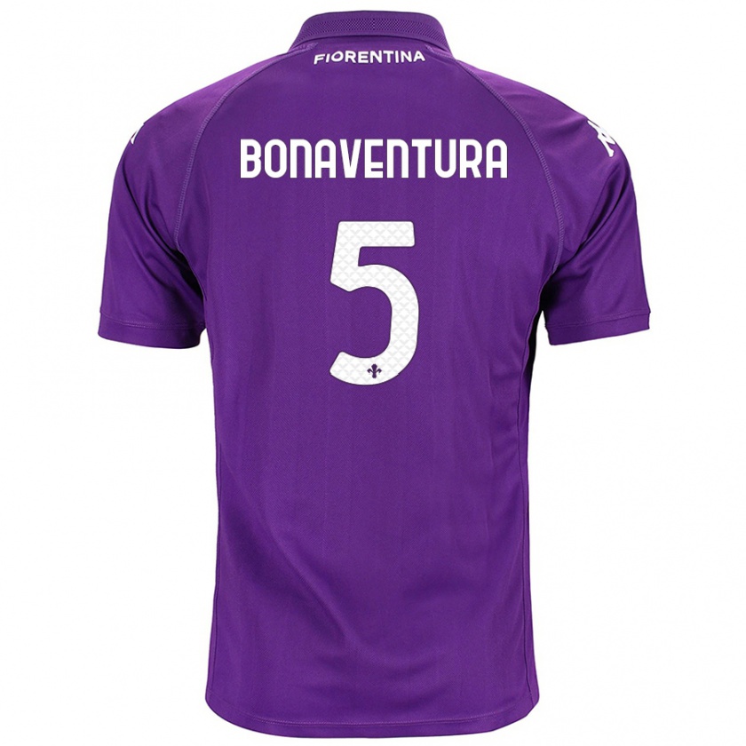 Kandiny Kinder Giacomo Bonaventura #5 Violett Heimtrikot Trikot 2024/25 T-Shirt