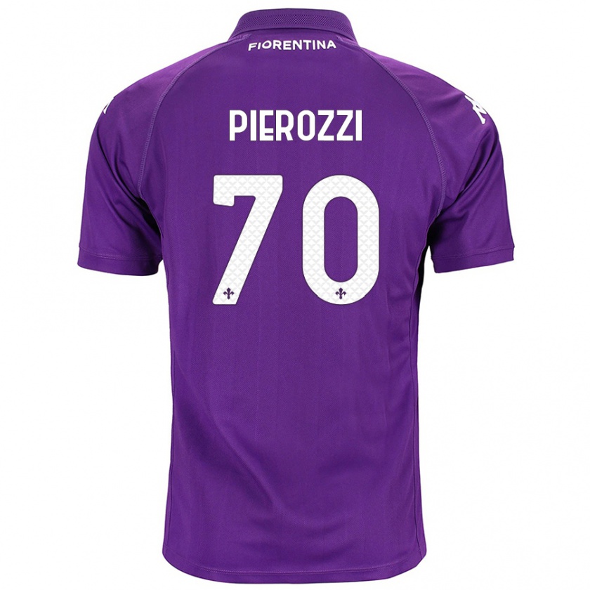 Kandiny Kinder Niccolò Pierozzi #70 Violett Heimtrikot Trikot 2024/25 T-Shirt