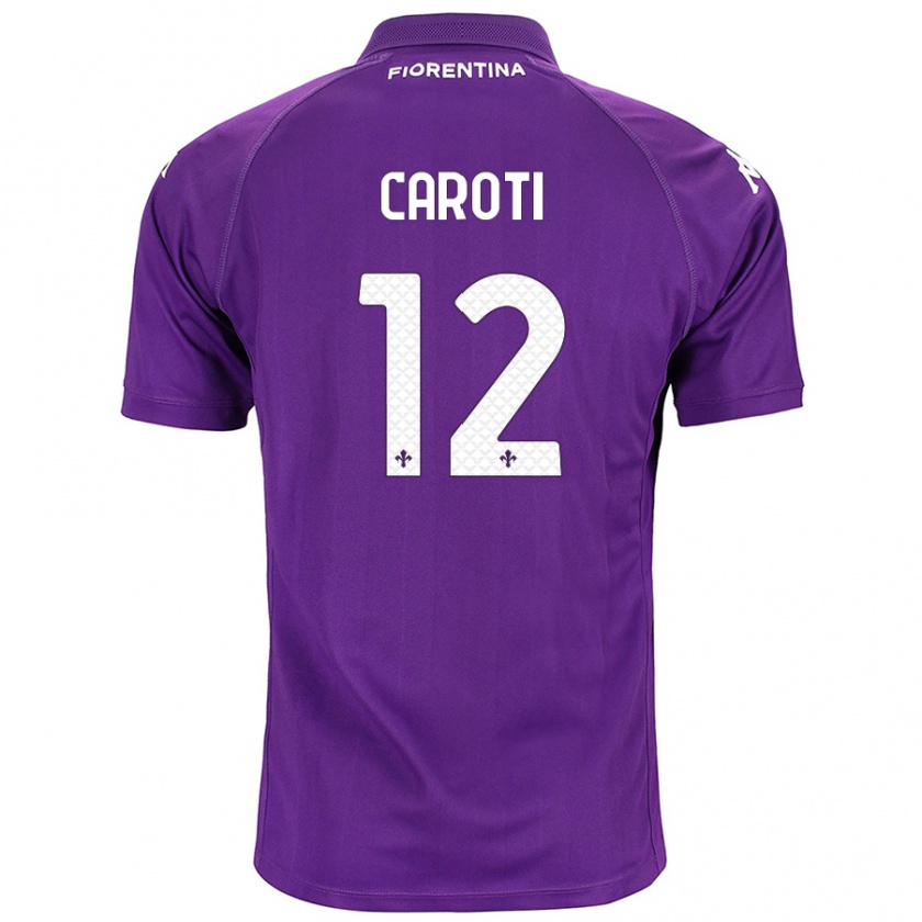 Kandiny Kinder Filippo Caroti #12 Violett Heimtrikot Trikot 2024/25 T-Shirt