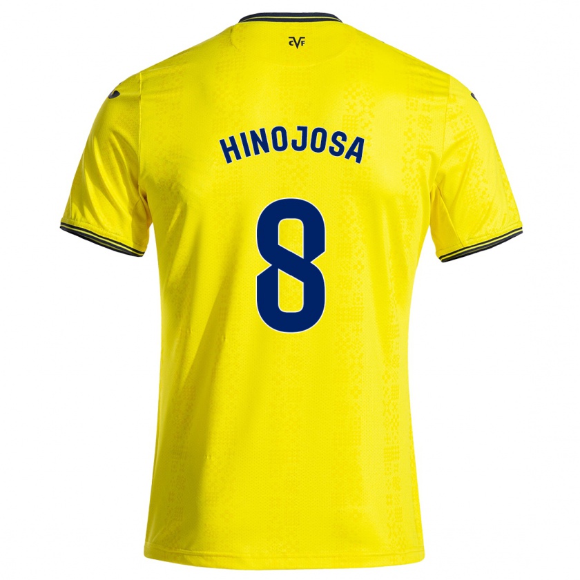 Kandiny Kinder Sergio Hinojosa #8 Gelb Schwarz Heimtrikot Trikot 2024/25 T-Shirt