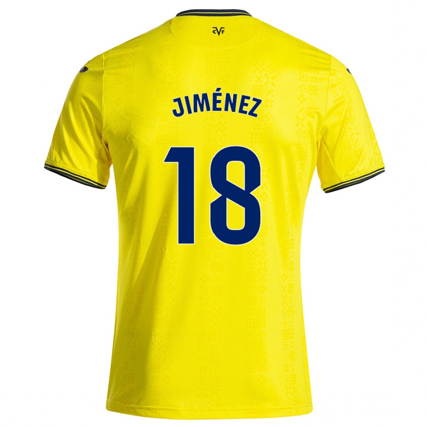 Kandiny Kinder Alex Jiménez #18 Gelb Schwarz Heimtrikot Trikot 2024/25 T-Shirt